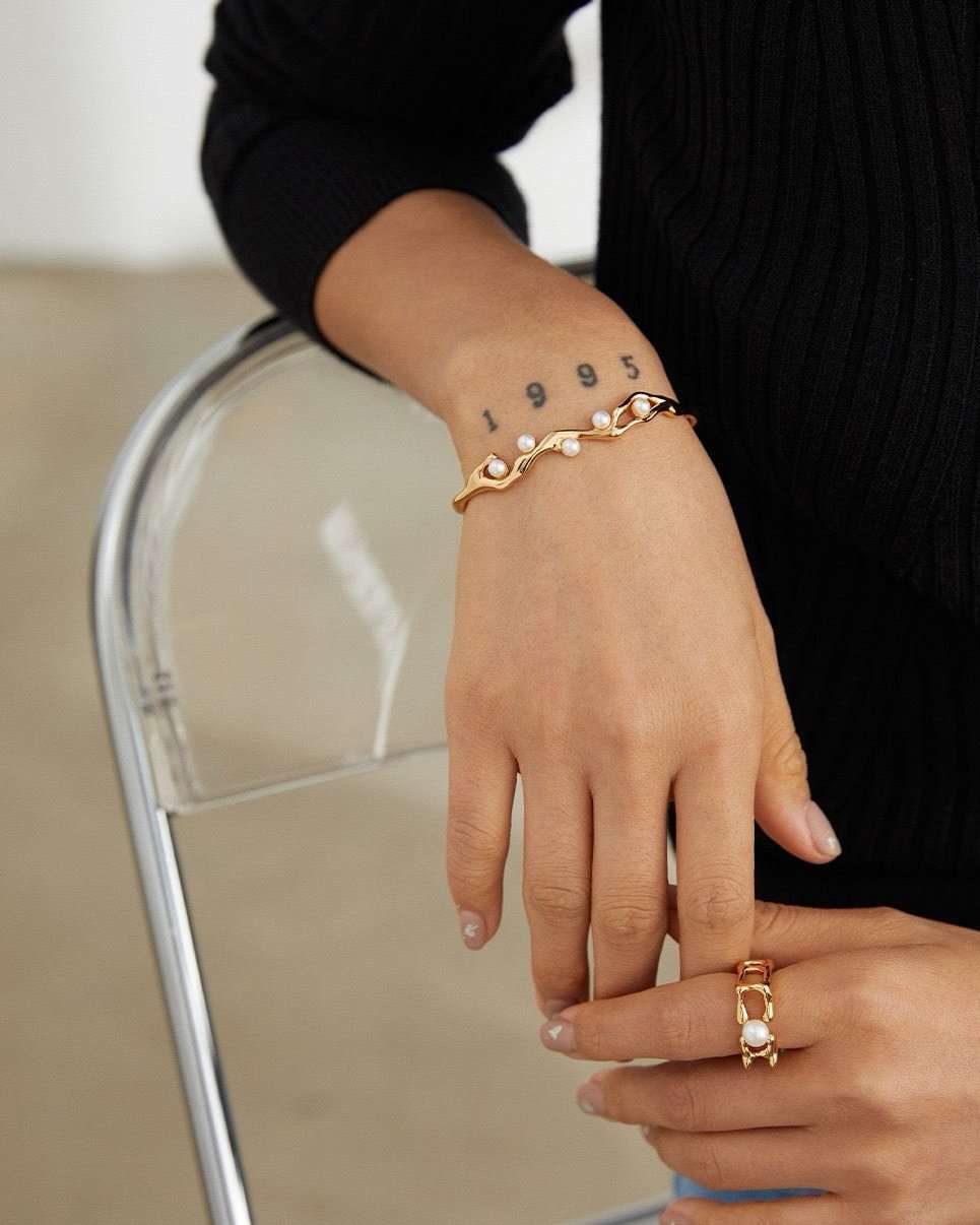 Unique Gemstone Pearl Ring – Handmade Silver Jewelry for Special Occasions