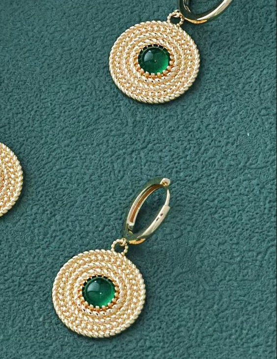 Green Chalcedony earrings