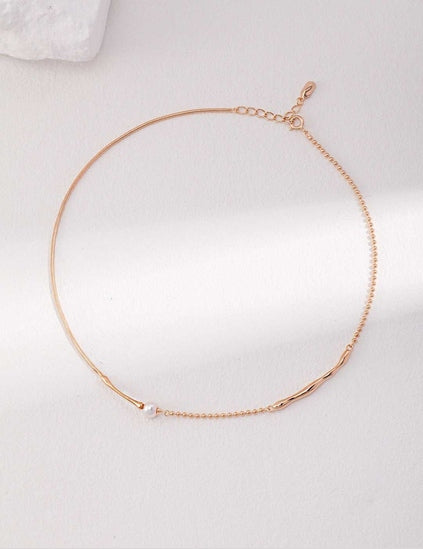 Pearl Line Necklace