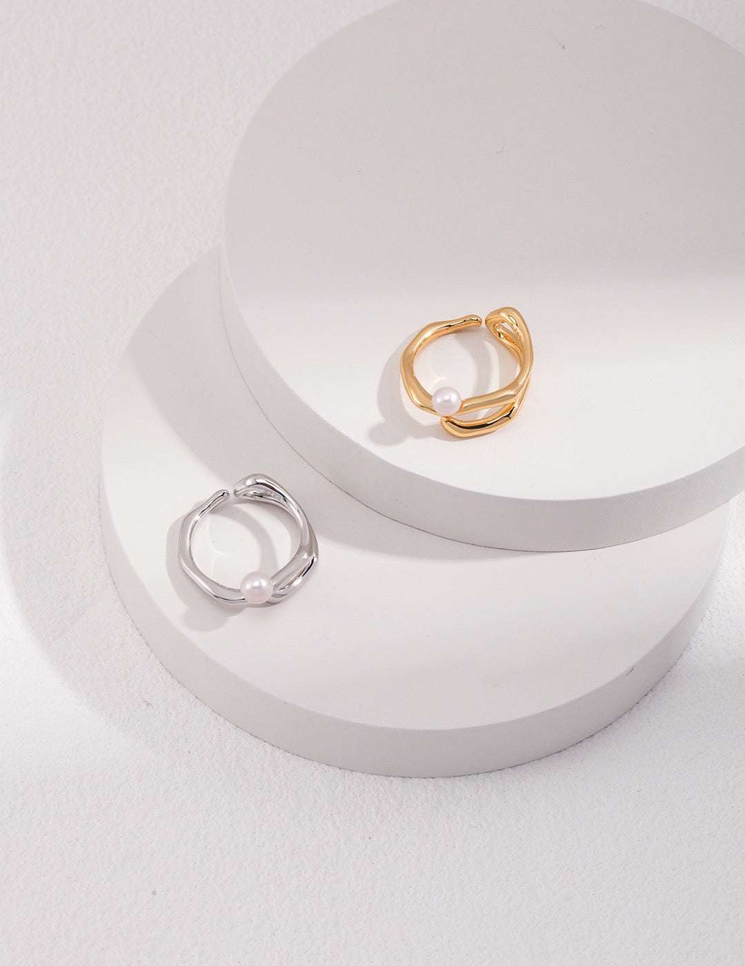 Custom Engraved Silver pearl Ring – Personalized Jewelry for Women